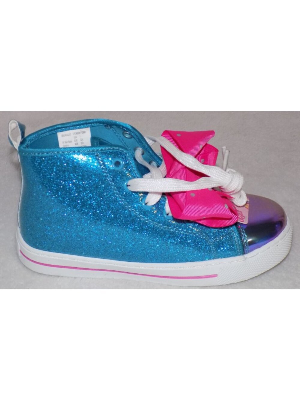 Nickelodeon Jojo Siwa Teal & Pink High-Top Sneaker (Toddler Girls) 10 - Picture 3 of 6